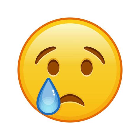Crying Face Large Size Of Yellow Emoji Smile 15577267 Vector Art At