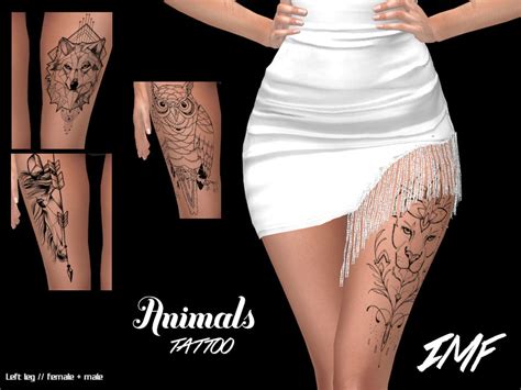 Imf Tattoo Animals Created For The Sims 4 Leg Emily Cc Finds