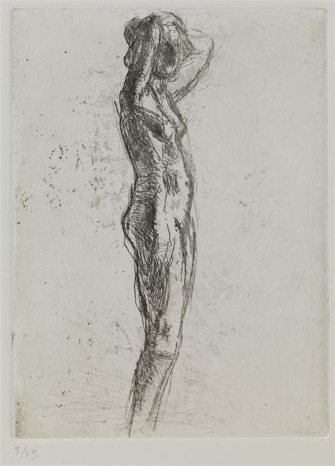 Arthur Beecher Carles Vii Female Nude Standing Facing Right Arms