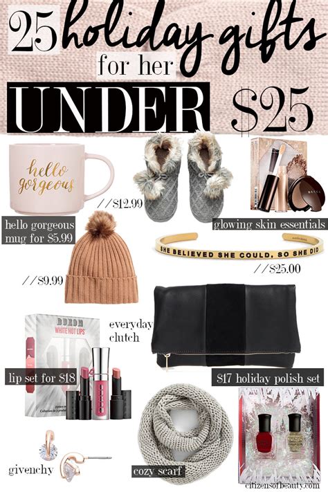 Gift ideas for christmas under 25. 25 Popular Holiday Gifts for Her Under $25 - Citizens of ...