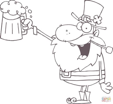 Browse tons of unique designs or create your own custom coffee mug with text and images. Lucky Leprechaun Toasting with a Mug of Beer coloring page ...
