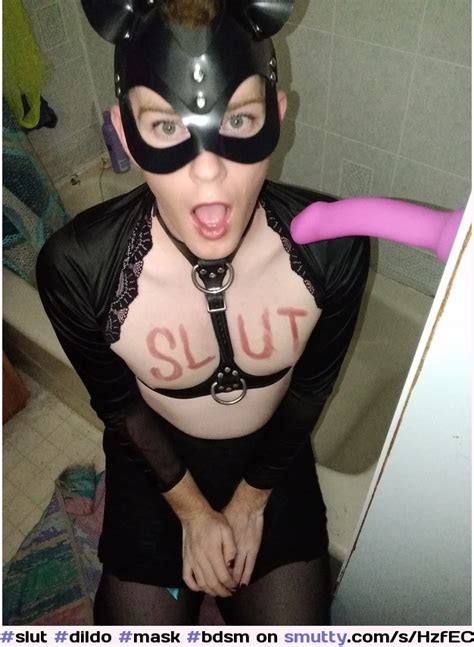 Slut Dildo Mask Bdsm Harness Sub Submissive Salivatingsub