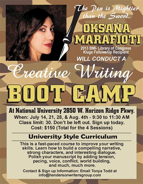 Creative Writing Boot Camp