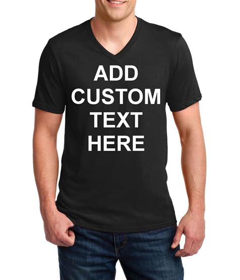 men s v neck custom t shirt personalized t shirts your own text business name