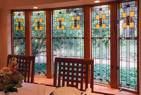 Frank Lloyd Wright Style Stained Glass Windows Glass Designs