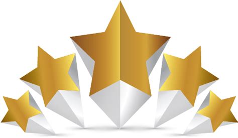 Download 3d Gold Star Png Download - 5 Stars PNG Image with No Background - PNGkey.com
