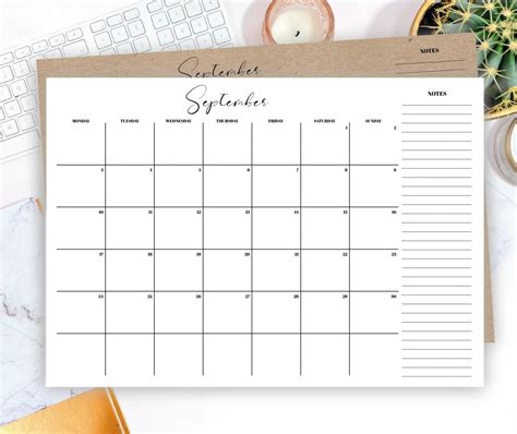 FREE PRINTABLE - dated monthly planner | Simply Notebooks
