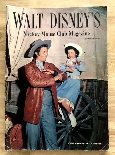 Vintage Walt Disneys Mickey Mouse Club Magazine Annette And Fess Summer