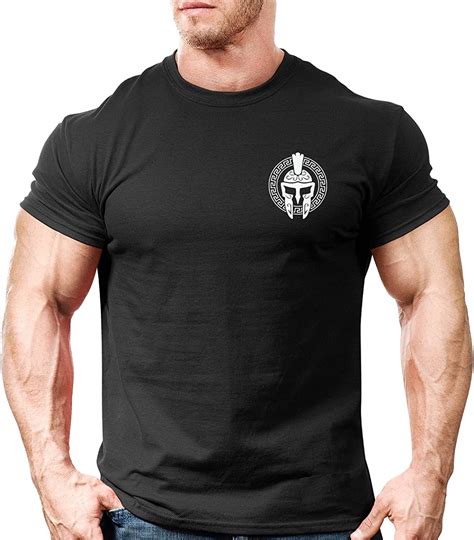 Spartan Pattern Lb Gym T Shirt Mens Gym Clothing Training Bodybuilding