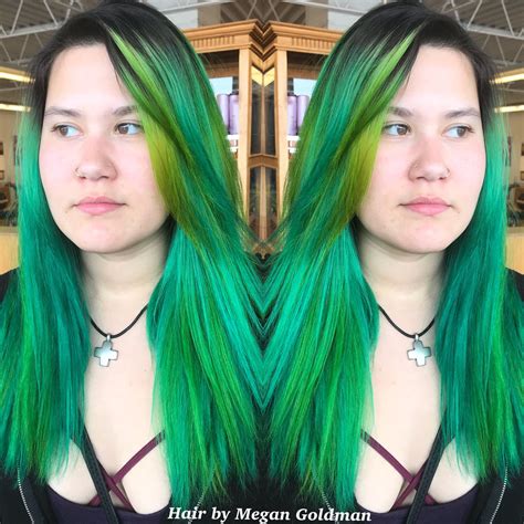 Color Melt Using Pravana Emerald J Beverly Hills Emerald And Yellow