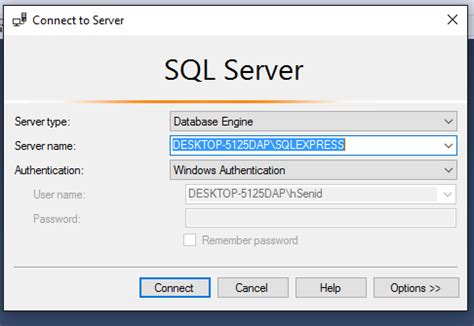 Как найти имя сервера SQL Server Management Studio