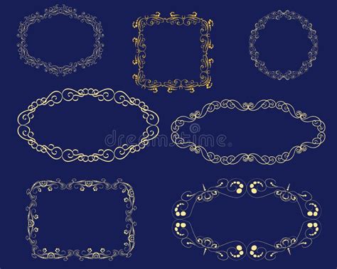 Set Of Decorative Florish Frames Stock Illustration Illustration Of