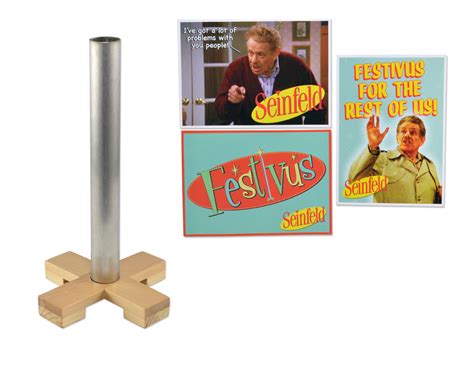 The artwork for this emoji shows the full moon with red sky card, but could theoretically display any of the available cards. Seinfeld - 9″ Festivus Pole and Greeting Card Set