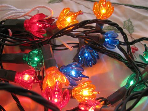Vintage 1960s Flower Mini Christmas Lights 35 Bulb Set String Etsy