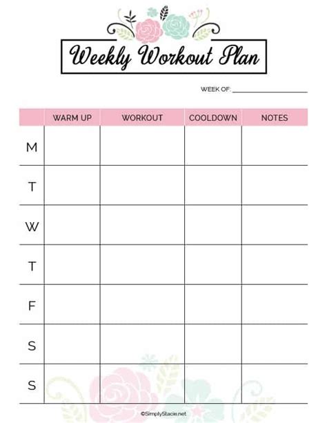 2020 Fitness Planner Free Printable Weekly Fitness Planner Weekly
