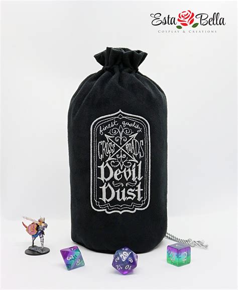 Large Dice Bag Glow In The Dark Devil Dust Embroidered Etsy Ireland