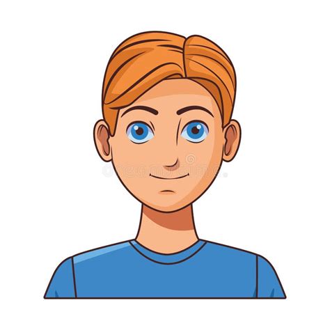 Young Man Avatar Cartoon Character Profile Picture Stock Vector