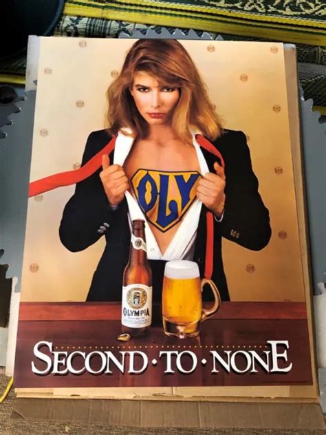 Vintage 1983 Olympia Beer Super Oly Sexy Girl Woman Poster Second To None Nos 1999 Picclick