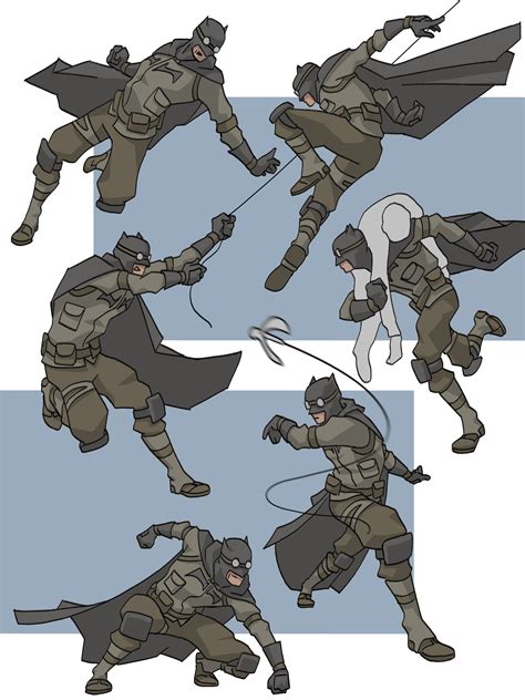 Artstation Ww2 Batman Character Design Pose And Turn Around Sheets