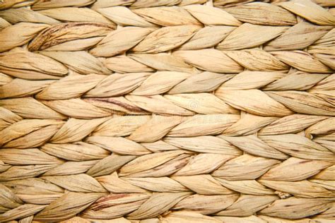 Natural Woven Straw Background Texture Of Woven Straw Stock Image
