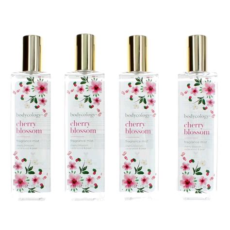 cherry blossom by bodycology 4 pack 8 oz fragrance mist for women