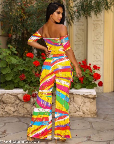 colombian fashion elegant dress strapless crop top and wide leg pants two piece outfit