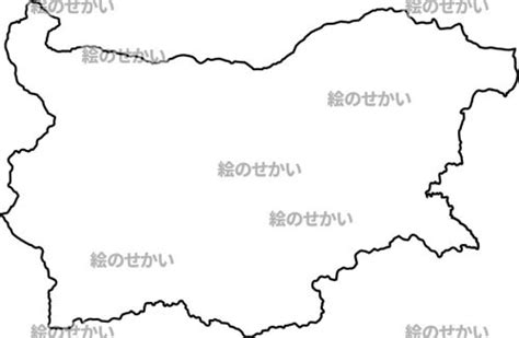 【商用可素材】ブルガリアの白地図セット！ 絵のせかい