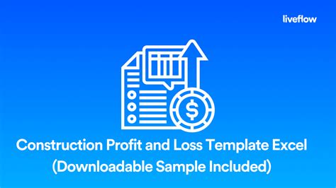 Construction Profit And Loss Template Excel Downloadable Sample