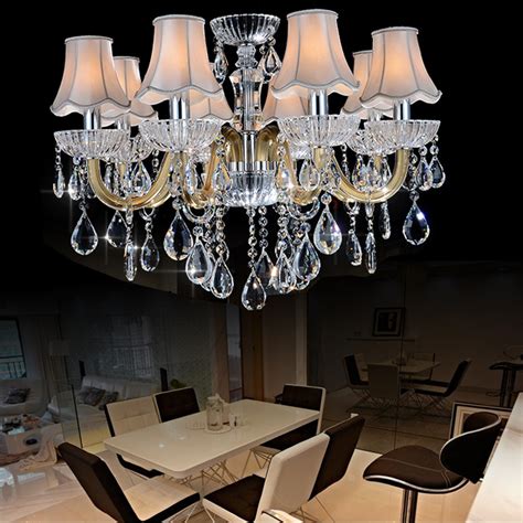 A chandelier that's too big or small will detract from the space and make a room feel off. contemporary chinese crystal chandeliers living room ...