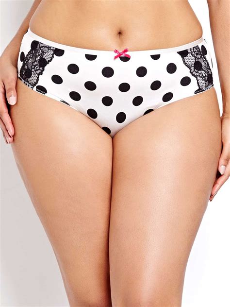 High Cut Polka Dot Panty With Lace Collection D Esse Addition Elle