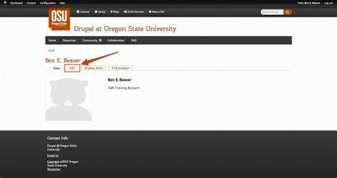 Edit Your Profile Osu Drupal 7 Web Technology Training Oregon