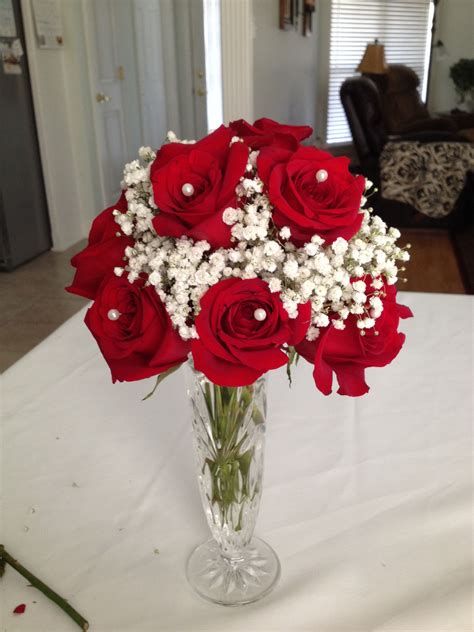 Bridal bouquets made from hydrangeas lovetoknow. Red rose with baby's breath bouquet by Vera | Babys breath ...