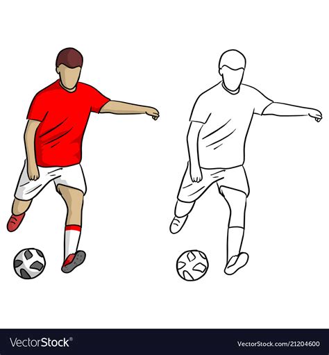 How To Draw A Soccer Player Easy Step By Step Add A Line Which Will