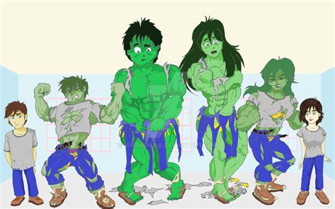 She Hulk And Hulk Transformation Sequence By Iamshehulk On Deviantart