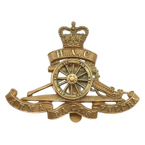 Honourable Artillery Company Hac Cap Badge Queens Crown