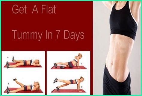 Get A Flat Tummy In 7 Days Flat Belly Exercises Flat Tummy Flat