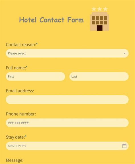 Free Contact Form Templates And Examples 123formbuilder