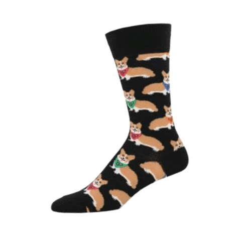 Oh My Corgi Mens Socks Black One Size In 2021 Corgi Socks