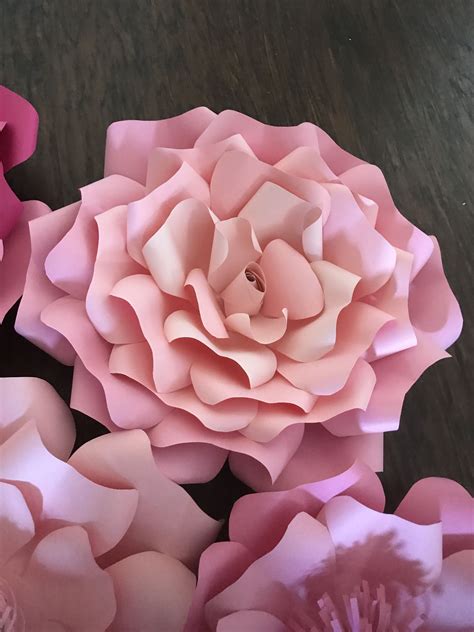 Variegated Light Pinks Paper Flower Paper Flowers Pink Paper Flowers