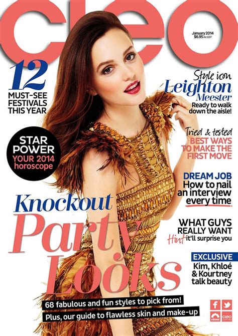 Leighton Meester Cleo Magazine Australia January 2014 Cover
