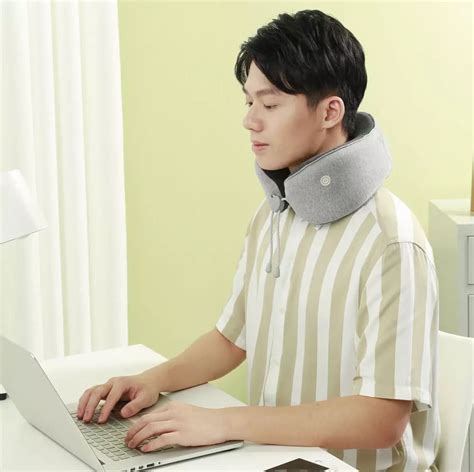 Массажная подушка для шеи Lefan Massage And Sleep Neck Pillow Fashion Upgrade Gray Lf J003