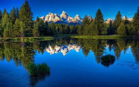 Nature Landscape Water Forest Mountain Reflection Wallpapers Hd