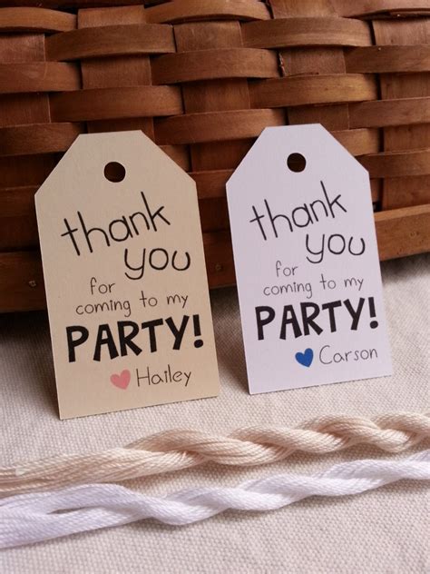 25 Thank You For Coming To My Party Tags Party Favor Tags