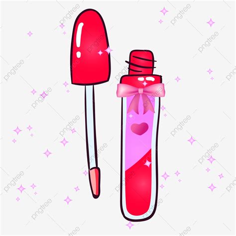 Lip Gloss Tube Clipart Png Images Vector Hand Drawn Decorative Lip