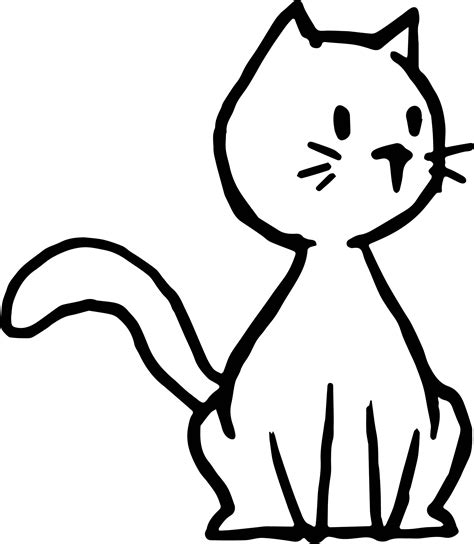 Chibi Cat Coloring Page