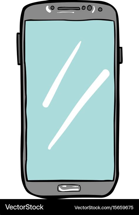 Cartoon Image Of Cellphone Icon Smartphone Vector Image
