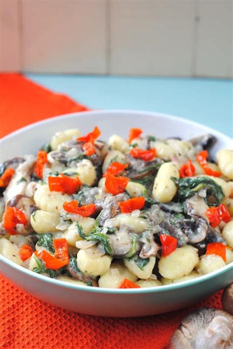 Mushroom And Spinach Gnocchi Hungry Healthy Happy
