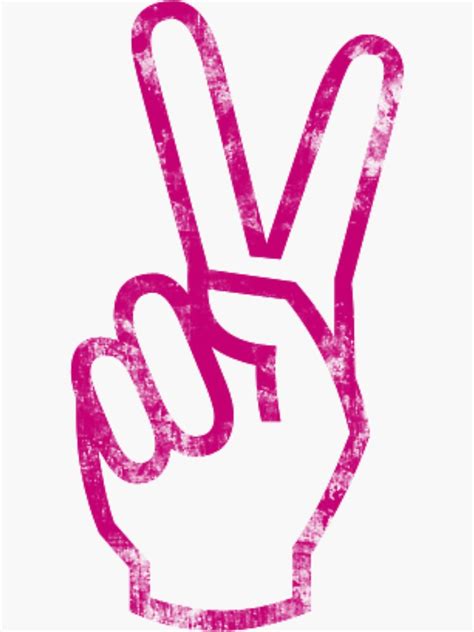 Peace Sign Fingers Sticker By Scassway Redbubble