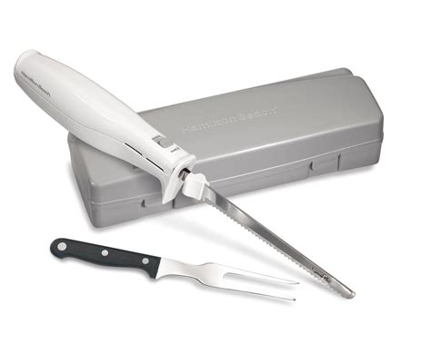 Hamilton Beach 74250 Carve N Set Electric Knife With Case White