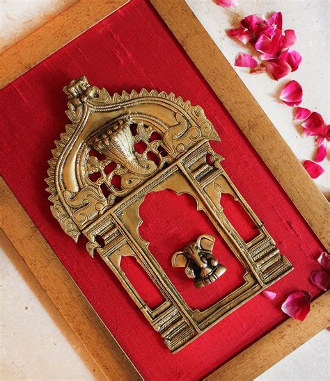 Vintage Brass Temple Frame Prabhavali With The Mythical Yali Etsy